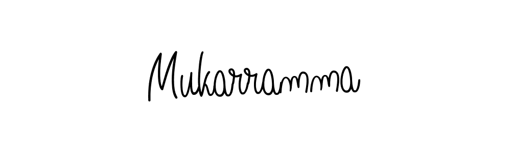 Make a beautiful signature design for name Mukarramma. With this signature (Angelique-Rose-font-FFP) style, you can create a handwritten signature for free. Mukarramma signature style 5 images and pictures png