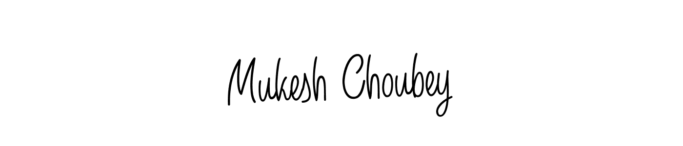 Use a signature maker to create a handwritten signature online. With this signature software, you can design (Angelique-Rose-font-FFP) your own signature for name Mukesh Choubey. Mukesh Choubey signature style 5 images and pictures png