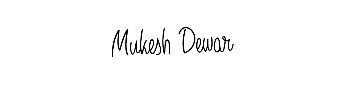 Use a signature maker to create a handwritten signature online. With this signature software, you can design (Angelique-Rose-font-FFP) your own signature for name Mukesh Dewar. Mukesh Dewar signature style 5 images and pictures png