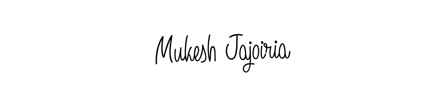 Mukesh Jajoiria stylish signature style. Best Handwritten Sign (Angelique-Rose-font-FFP) for my name. Handwritten Signature Collection Ideas for my name Mukesh Jajoiria. Mukesh Jajoiria signature style 5 images and pictures png