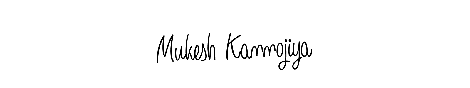 How to make Mukesh Kannojiya signature? Angelique-Rose-font-FFP is a professional autograph style. Create handwritten signature for Mukesh Kannojiya name. Mukesh Kannojiya signature style 5 images and pictures png
