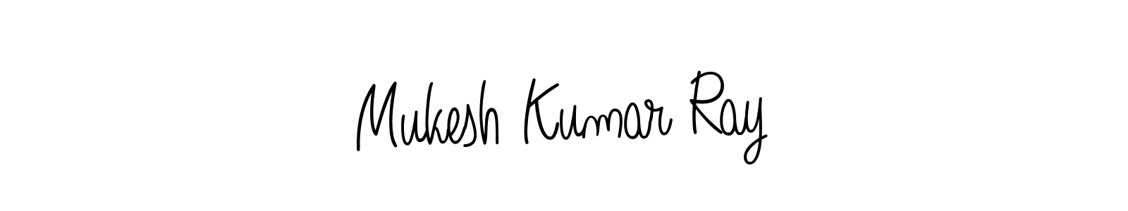 Use a signature maker to create a handwritten signature online. With this signature software, you can design (Angelique-Rose-font-FFP) your own signature for name Mukesh Kumar Ray. Mukesh Kumar Ray signature style 5 images and pictures png