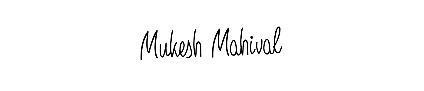 How to Draw Mukesh Mahival signature style? Angelique-Rose-font-FFP is a latest design signature styles for name Mukesh Mahival. Mukesh Mahival signature style 5 images and pictures png