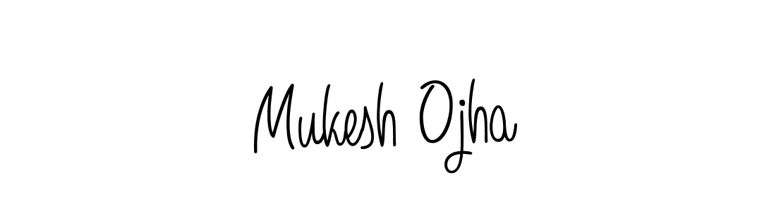 Design your own signature with our free online signature maker. With this signature software, you can create a handwritten (Angelique-Rose-font-FFP) signature for name Mukesh Ojha. Mukesh Ojha signature style 5 images and pictures png