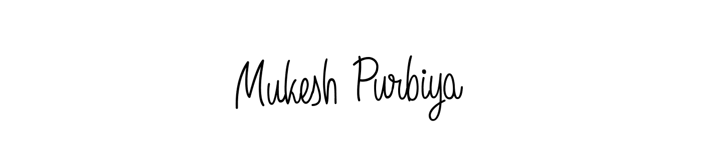 How to Draw Mukesh Purbiya signature style? Angelique-Rose-font-FFP is a latest design signature styles for name Mukesh Purbiya. Mukesh Purbiya signature style 5 images and pictures png