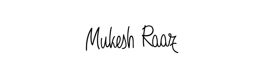 How to make Mukesh Raaz name signature. Use Angelique-Rose-font-FFP style for creating short signs online. This is the latest handwritten sign. Mukesh Raaz signature style 5 images and pictures png