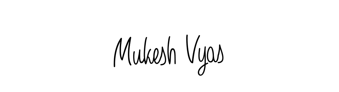 The best way (Angelique-Rose-font-FFP) to make a short signature is to pick only two or three words in your name. The name Mukesh Vyas include a total of six letters. For converting this name. Mukesh Vyas signature style 5 images and pictures png