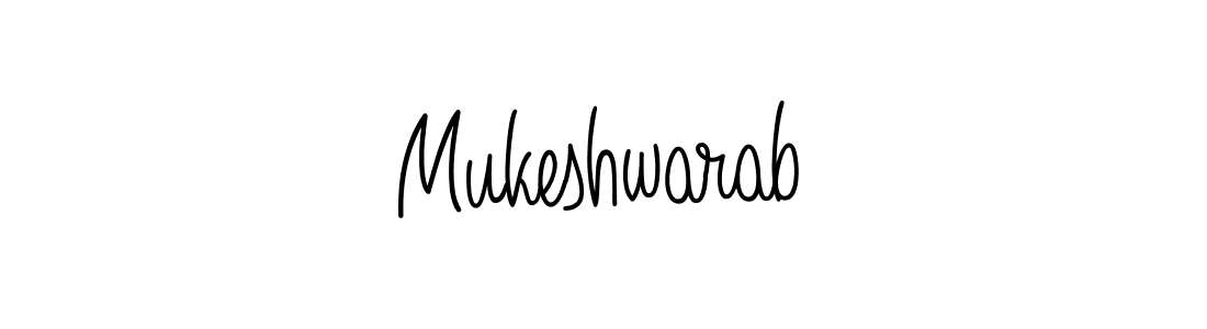 Use a signature maker to create a handwritten signature online. With this signature software, you can design (Angelique-Rose-font-FFP) your own signature for name Mukeshwarab. Mukeshwarab signature style 5 images and pictures png