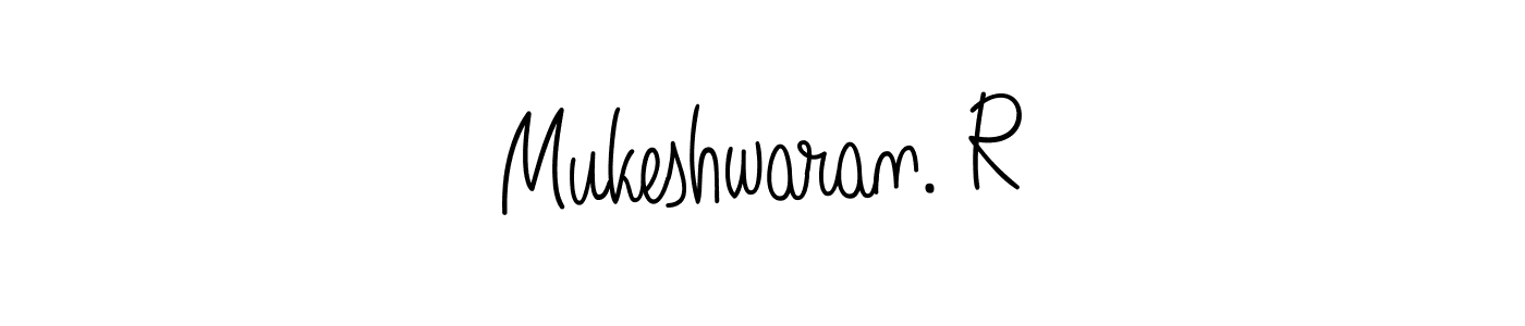 Mukeshwaran. R stylish signature style. Best Handwritten Sign (Angelique-Rose-font-FFP) for my name. Handwritten Signature Collection Ideas for my name Mukeshwaran. R. Mukeshwaran. R signature style 5 images and pictures png