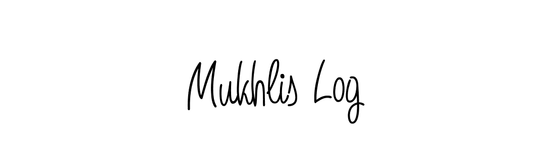 Mukhlis Log stylish signature style. Best Handwritten Sign (Angelique-Rose-font-FFP) for my name. Handwritten Signature Collection Ideas for my name Mukhlis Log. Mukhlis Log signature style 5 images and pictures png