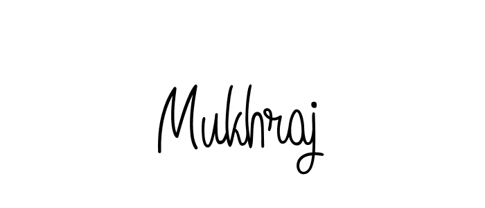 Make a beautiful signature design for name Mukhraj. With this signature (Angelique-Rose-font-FFP) style, you can create a handwritten signature for free. Mukhraj signature style 5 images and pictures png