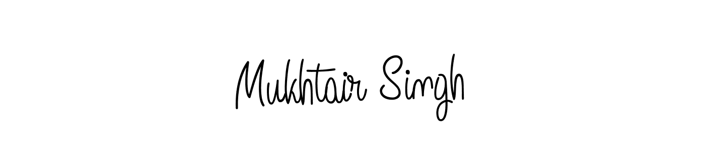 You should practise on your own different ways (Angelique-Rose-font-FFP) to write your name (Mukhtair Singh) in signature. don't let someone else do it for you. Mukhtair Singh signature style 5 images and pictures png