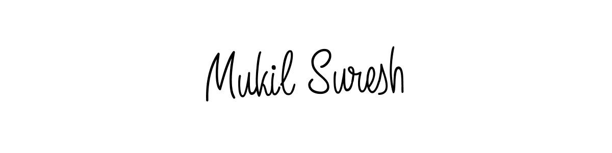 Create a beautiful signature design for name Mukil Suresh. With this signature (Angelique-Rose-font-FFP) fonts, you can make a handwritten signature for free. Mukil Suresh signature style 5 images and pictures png