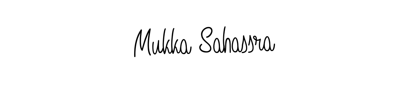 Once you've used our free online signature maker to create your best signature Angelique-Rose-font-FFP style, it's time to enjoy all of the benefits that Mukka Sahassra name signing documents. Mukka Sahassra signature style 5 images and pictures png