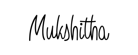 Stand out with a creative autograph for Mukshitha. The Angelique-Rose-font-FFP styling blends modern aesthetics with classic signature flourishes. Mukshitha signature style 5 images and pictures png