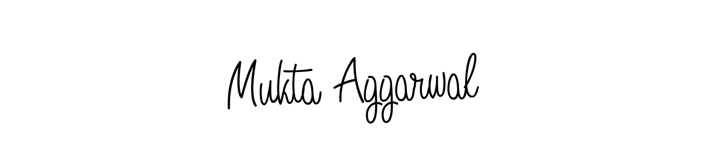 Mukta Aggarwal stylish signature style. Best Handwritten Sign (Angelique-Rose-font-FFP) for my name. Handwritten Signature Collection Ideas for my name Mukta Aggarwal. Mukta Aggarwal signature style 5 images and pictures png