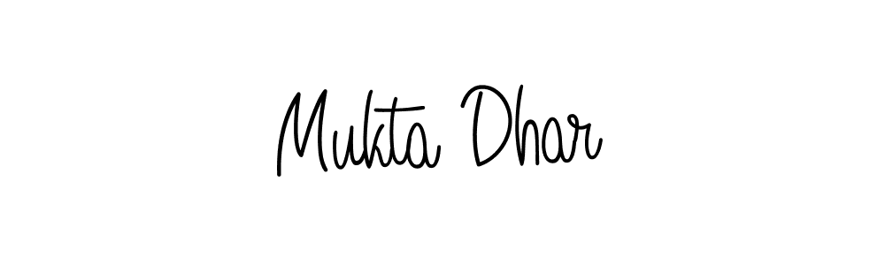 Mukta Dhar stylish signature style. Best Handwritten Sign (Angelique-Rose-font-FFP) for my name. Handwritten Signature Collection Ideas for my name Mukta Dhar. Mukta Dhar signature style 5 images and pictures png