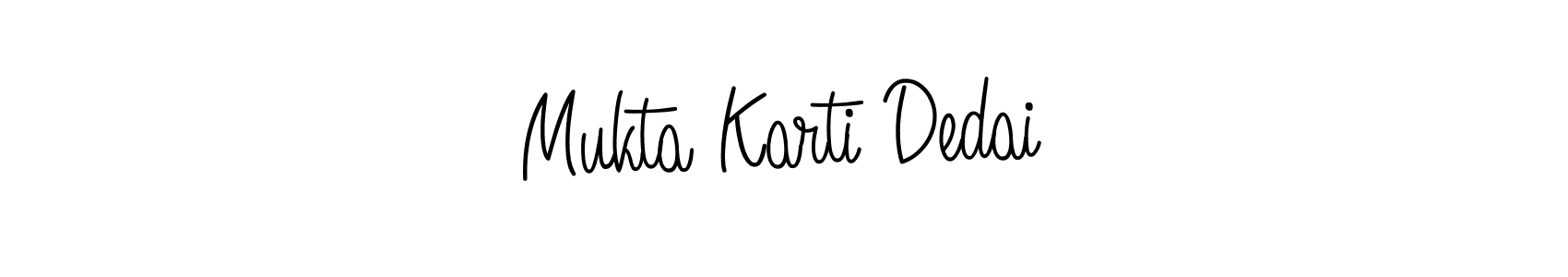 The best way (Angelique-Rose-font-FFP) to make a short signature is to pick only two or three words in your name. The name Mukta Karti Dedai include a total of six letters. For converting this name. Mukta Karti Dedai signature style 5 images and pictures png