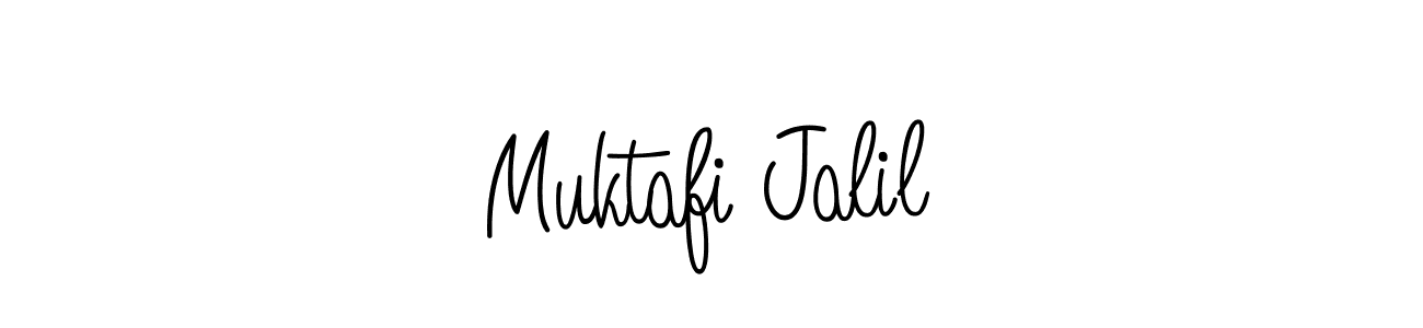 Design your own signature with our free online signature maker. With this signature software, you can create a handwritten (Angelique-Rose-font-FFP) signature for name Muktafi Jalil. Muktafi Jalil signature style 5 images and pictures png