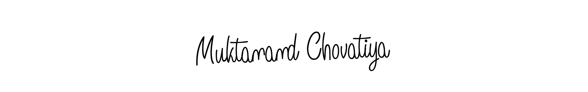 Use a signature maker to create a handwritten signature online. With this signature software, you can design (Angelique-Rose-font-FFP) your own signature for name Muktanand Chovatiya. Muktanand Chovatiya signature style 5 images and pictures png