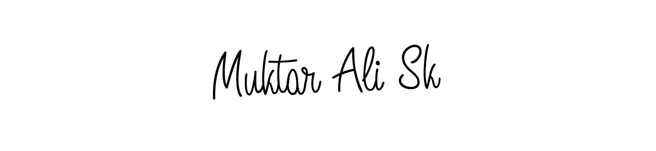 How to make Muktar Ali Sk name signature. Use Angelique-Rose-font-FFP style for creating short signs online. This is the latest handwritten sign. Muktar Ali Sk signature style 5 images and pictures png