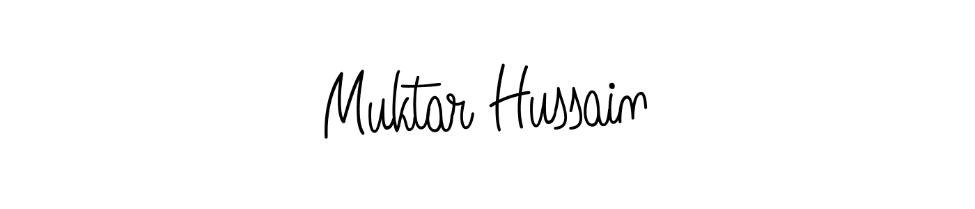 How to make Muktar Hussain name signature. Use Angelique-Rose-font-FFP style for creating short signs online. This is the latest handwritten sign. Muktar Hussain signature style 5 images and pictures png