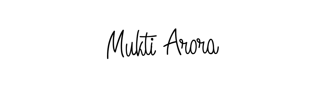 Also we have Mukti Arora name is the best signature style. Create professional handwritten signature collection using Angelique-Rose-font-FFP autograph style. Mukti Arora signature style 5 images and pictures png