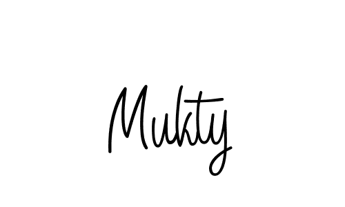 Mukty stylish signature style. Best Handwritten Sign (Angelique-Rose-font-FFP) for my name. Handwritten Signature Collection Ideas for my name Mukty. Mukty signature style 5 images and pictures png