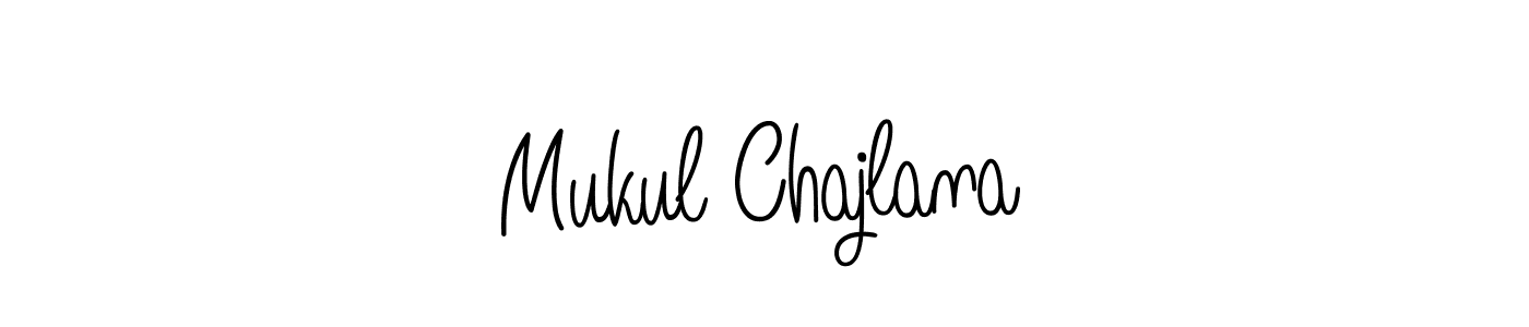 The best way (Angelique-Rose-font-FFP) to make a short signature is to pick only two or three words in your name. The name Mukul Chajlana include a total of six letters. For converting this name. Mukul Chajlana signature style 5 images and pictures png