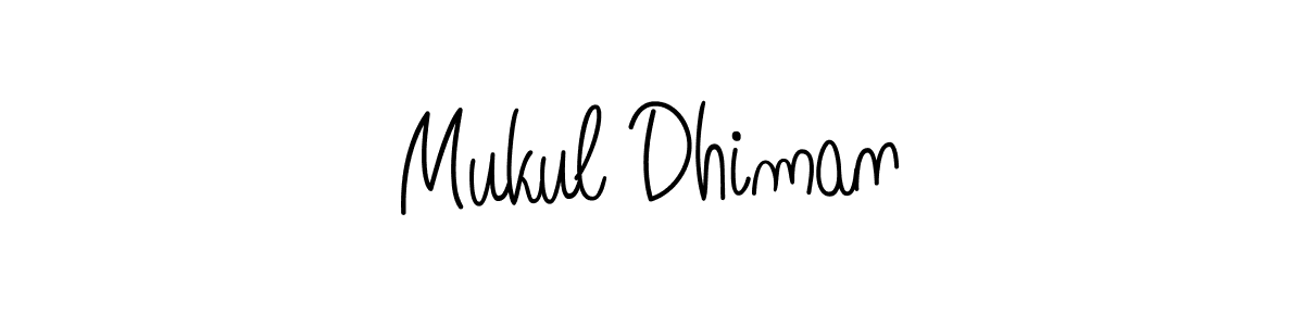 The best way (Angelique-Rose-font-FFP) to make a short signature is to pick only two or three words in your name. The name Mukul Dhiman include a total of six letters. For converting this name. Mukul Dhiman signature style 5 images and pictures png