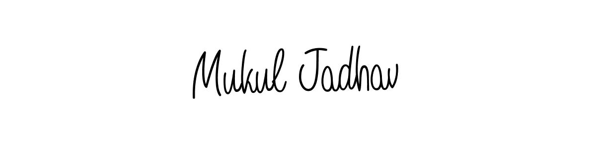How to make Mukul Jadhav name signature. Use Angelique-Rose-font-FFP style for creating short signs online. This is the latest handwritten sign. Mukul Jadhav signature style 5 images and pictures png