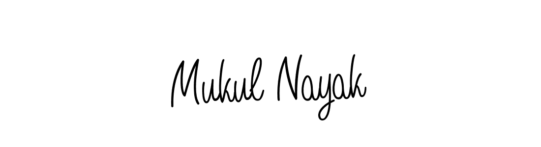 The best way (Angelique-Rose-font-FFP) to make a short signature is to pick only two or three words in your name. The name Mukul Nayak include a total of six letters. For converting this name. Mukul Nayak signature style 5 images and pictures png