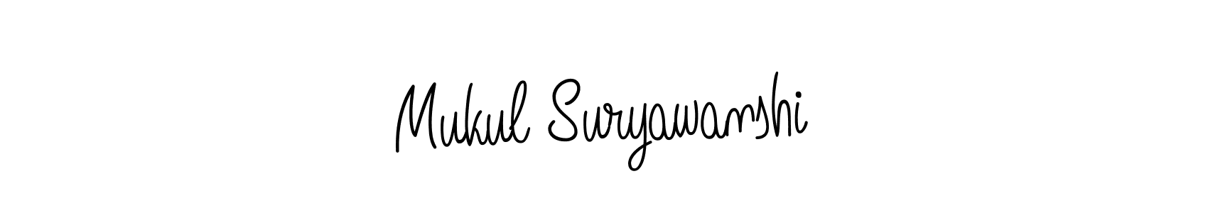 Design your own signature with our free online signature maker. With this signature software, you can create a handwritten (Angelique-Rose-font-FFP) signature for name Mukul Suryawanshi. Mukul Suryawanshi signature style 5 images and pictures png