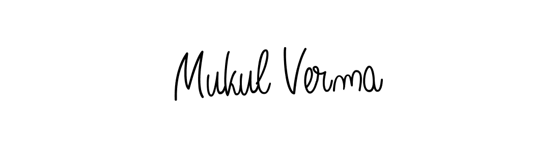 You should practise on your own different ways (Angelique-Rose-font-FFP) to write your name (Mukul Verma) in signature. don't let someone else do it for you. Mukul Verma signature style 5 images and pictures png