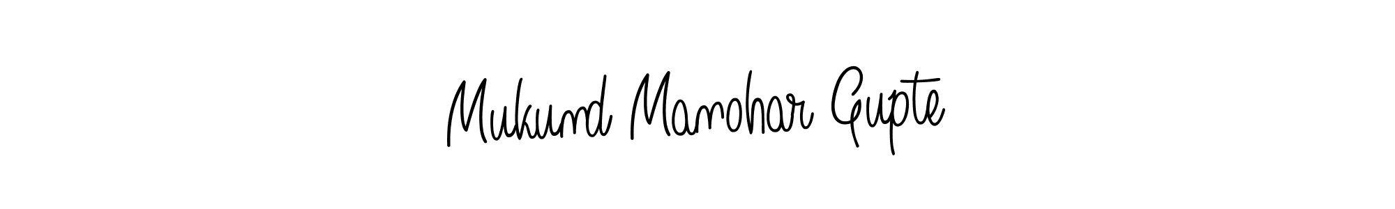 Design your own signature with our free online signature maker. With this signature software, you can create a handwritten (Angelique-Rose-font-FFP) signature for name Mukund Manohar Gupte. Mukund Manohar Gupte signature style 5 images and pictures png