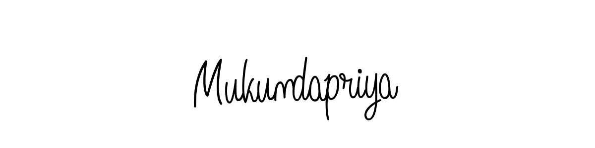 You can use this online signature creator to create a handwritten signature for the name Mukundapriya. This is the best online autograph maker. Mukundapriya signature style 5 images and pictures png