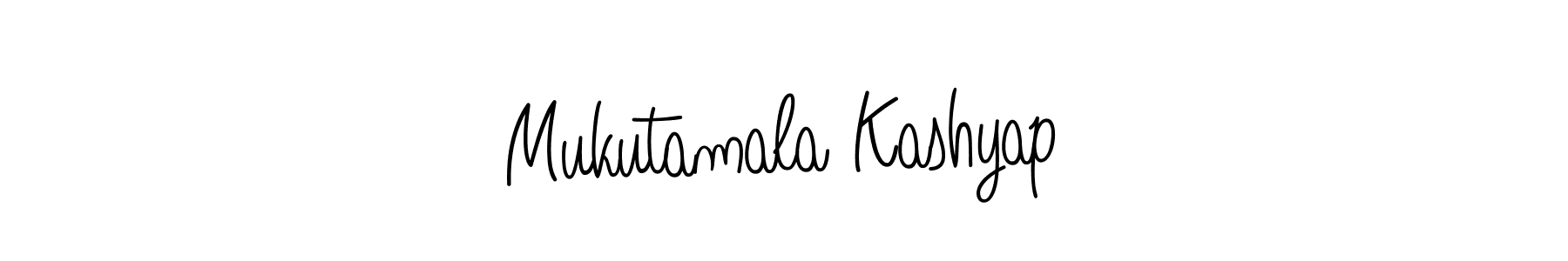 The best way (Angelique-Rose-font-FFP) to make a short signature is to pick only two or three words in your name. The name Mukutamala Kashyap include a total of six letters. For converting this name. Mukutamala Kashyap signature style 5 images and pictures png