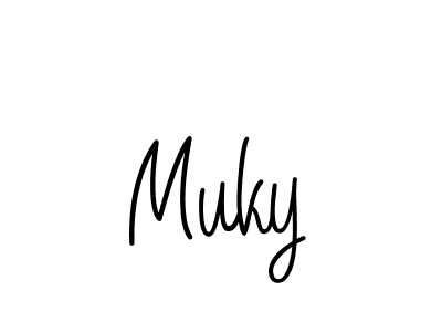 You should practise on your own different ways (Angelique-Rose-font-FFP) to write your name (Muky) in signature. don't let someone else do it for you. Muky signature style 5 images and pictures png