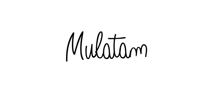 Design your own signature with our free online signature maker. With this signature software, you can create a handwritten (Angelique-Rose-font-FFP) signature for name Mulatam. Mulatam signature style 5 images and pictures png