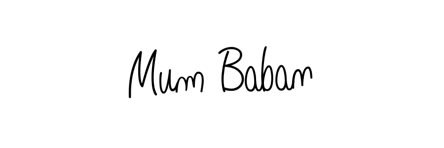 The best way (Angelique-Rose-font-FFP) to make a short signature is to pick only two or three words in your name. The name Mum Baban include a total of six letters. For converting this name. Mum Baban signature style 5 images and pictures png