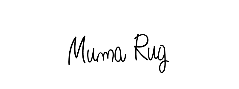 Make a beautiful signature design for name Muma Rug. With this signature (Angelique-Rose-font-FFP) style, you can create a handwritten signature for free. Muma Rug signature style 5 images and pictures png