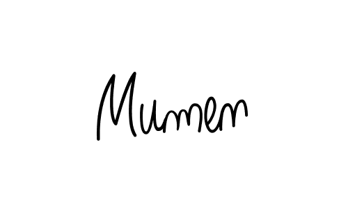 Make a beautiful signature design for name Mumen. Use this online signature maker to create a handwritten signature for free. Mumen signature style 5 images and pictures png