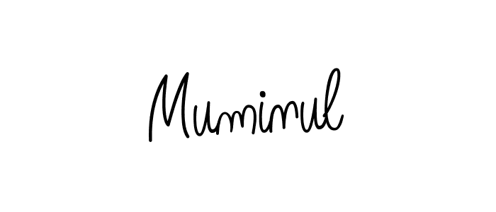 Use a signature maker to create a handwritten signature online. With this signature software, you can design (Angelique-Rose-font-FFP) your own signature for name Muminul. Muminul signature style 5 images and pictures png