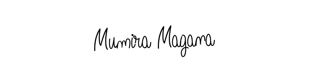 Design your own signature with our free online signature maker. With this signature software, you can create a handwritten (Angelique-Rose-font-FFP) signature for name Mumira Magana. Mumira Magana signature style 5 images and pictures png