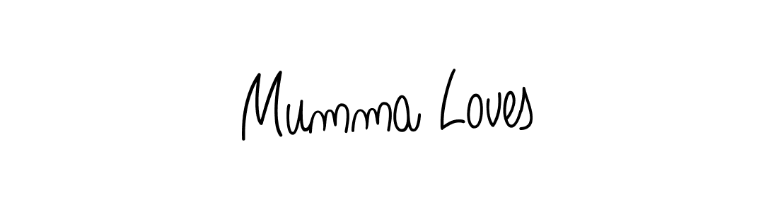 How to Draw Mumma Loves signature style? Angelique-Rose-font-FFP is a latest design signature styles for name Mumma Loves. Mumma Loves signature style 5 images and pictures png