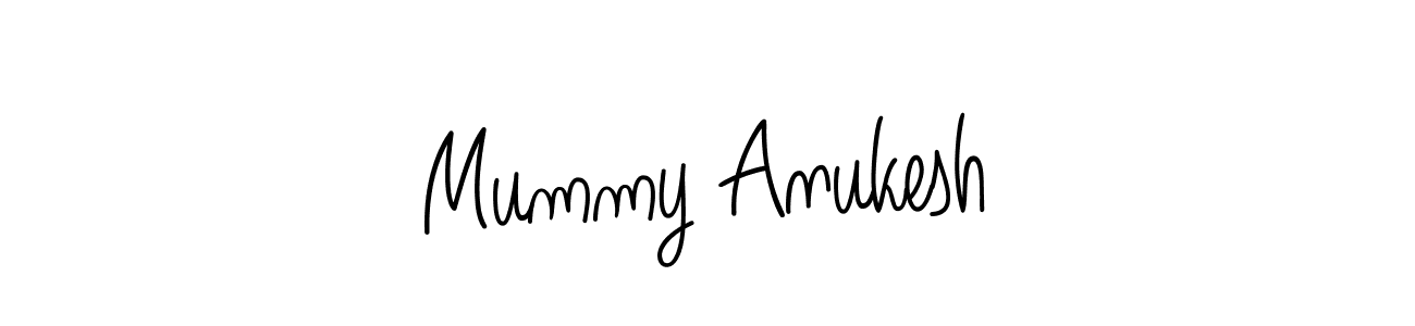 Mummy Anukesh stylish signature style. Best Handwritten Sign (Angelique-Rose-font-FFP) for my name. Handwritten Signature Collection Ideas for my name Mummy Anukesh. Mummy Anukesh signature style 5 images and pictures png
