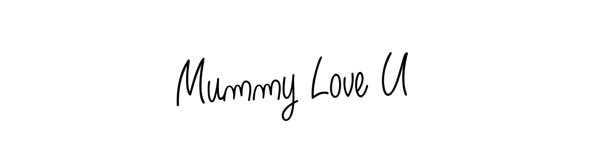 You should practise on your own different ways (Angelique-Rose-font-FFP) to write your name (Mummy Love U) in signature. don't let someone else do it for you. Mummy Love U signature style 5 images and pictures png