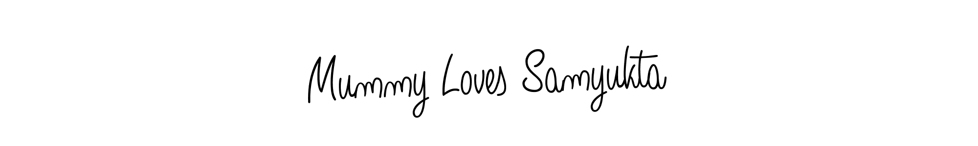 Also we have Mummy Loves Samyukta name is the best signature style. Create professional handwritten signature collection using Angelique-Rose-font-FFP autograph style. Mummy Loves Samyukta signature style 5 images and pictures png