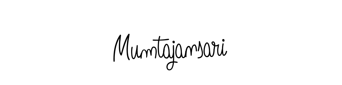 How to make Mumtajansari name signature. Use Angelique-Rose-font-FFP style for creating short signs online. This is the latest handwritten sign. Mumtajansari signature style 5 images and pictures png