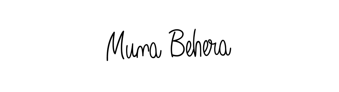 Design your own signature with our free online signature maker. With this signature software, you can create a handwritten (Angelique-Rose-font-FFP) signature for name Muna Behera. Muna Behera signature style 5 images and pictures png